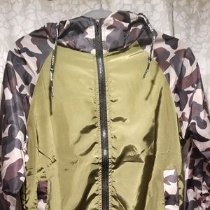 90's Camo Anorak- OLIVE